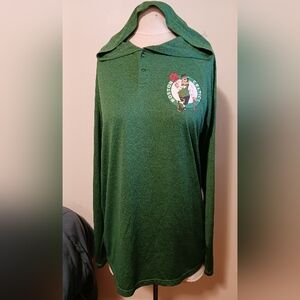 NBA Boston Celtics Logo Snap Light-weight Green Hoodie Adult Large